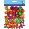 Glitter Pom Poms - Different Colours & Sizes