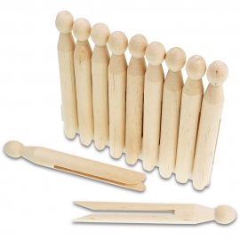 Round Head Laundry pegs - 110x13mm