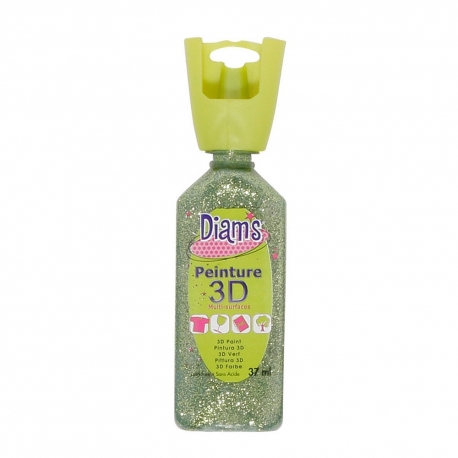 DIAMS 3D - GLITTER - CITRON VERT