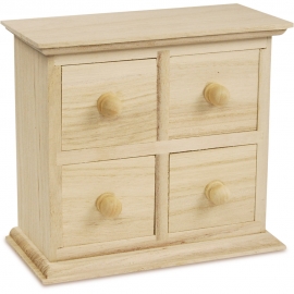 MEYCO WOODEN CHEST OF 4 DRAWERS