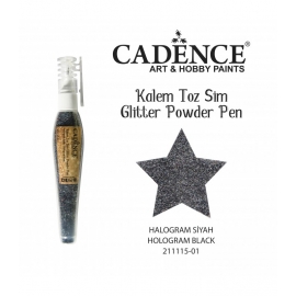 GLITTER POWDER PEN 10GRM - HOLOGRAM BLACK