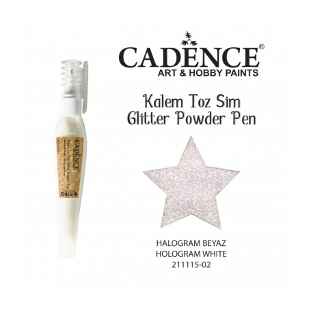 GLITTER POWDER PEN 10GRM - HALOGRAM WHITE