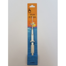 CROCHET HOOK WITH PLASTIC HANDLE 0.6MM X 14CM