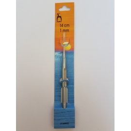 CROCHET HOOK WITH PLASTIC HANDLE 1MM X 14CM