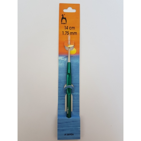 CROCHET HOOK WITH PLASTIC HANDLE 0.6MM X 14CM