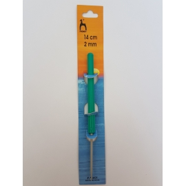 CROCHET HOOK WITH PLASTIC HANDLE 0.6MM X 14CM