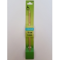 CROCHET HOOK WITH PLASTIC HANDLE 0.6MM X 14CM