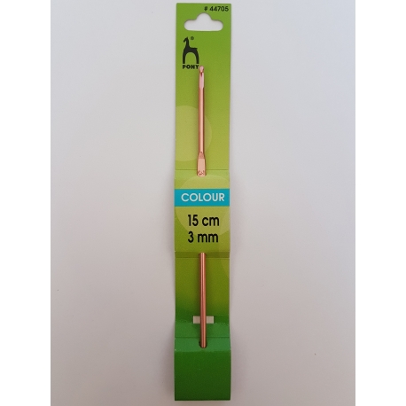 CROCHET HOOK WITH PLASTIC HANDLE 0.6MM X 14CM