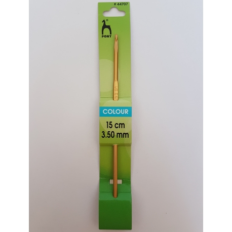 CROCHET HOOK WITH PLASTIC HANDLE 0.6MM X 14CM