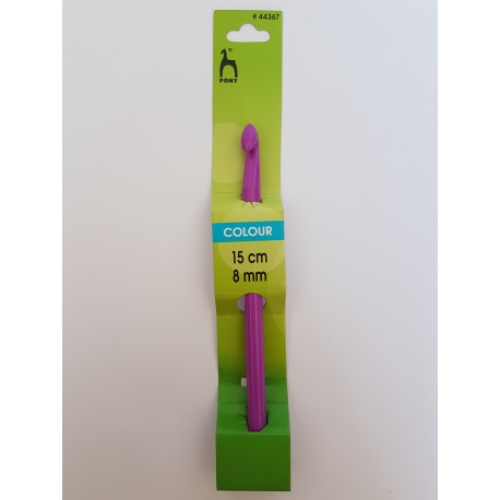 CROCHET HOOK WITH PLASTIC HANDLE 0.6MM X 14CM