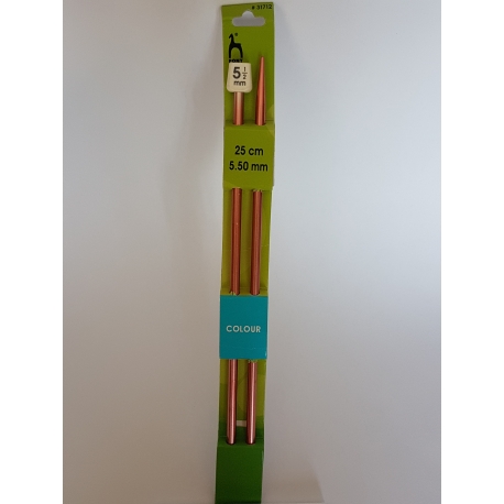 ALUMINIUM KNITTING NEEDLES - 5.5MM X 25CM