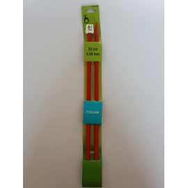 PLASTIC KNITTING NEEDLES - 6.5MM X 25CM
