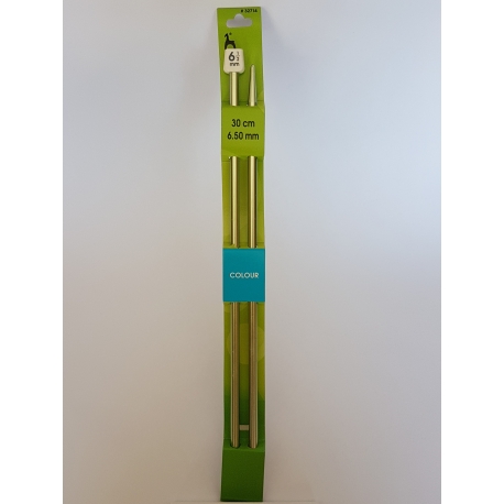 ALUMINIUM KNITTING NEEDLES - 6.5MM X 30CM