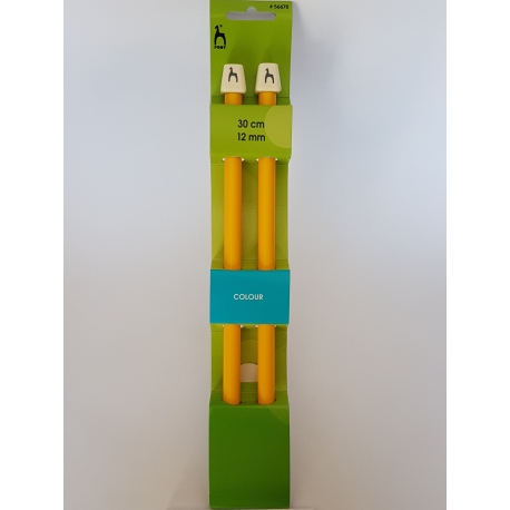 PLASTIC KNITTING NEEDLES - 12MM X 30CM