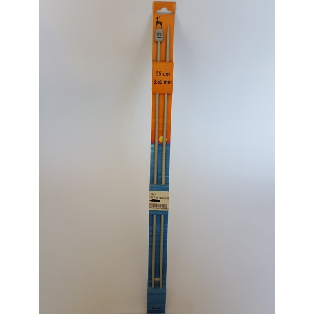 ALUMINIUM KNITTING NEEDLES - 3.5MM X 35CM