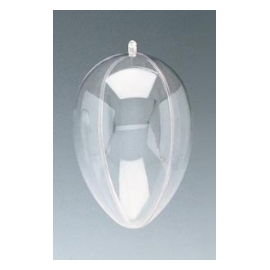 CLEAR PERSPEX FLAT BOTTOM EGG - 110MM