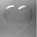 CLEAR PERSPEX HEART - 80MM