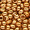 MEYCO METALLIC GOLD GLASS BEADS - 2.5MM