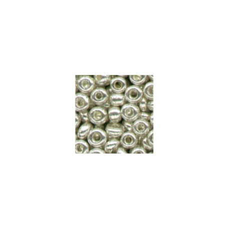 METALLIC SILVER GLASS BEADS - 2.5MM