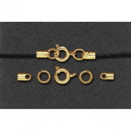 CLASPS FOR LACES 2MM - GOLD 