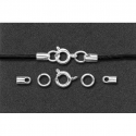 CLASPS FOR LACES 2MM - SILVER