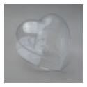 CLEAR PERSPEX BOX HEART - 100 X 50MM