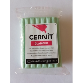 CERNIT POLYMER CLAY GLAMOUR 56G - LIGHT GREEN