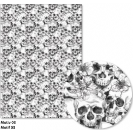 A4 SKULL CARDBOARD 200G - MOTIF 03