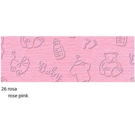 23X32CM ELEGANCE BABY CARDBOARD 220G - ROSE PINK 