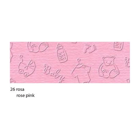 23X32CM ELEGANCE BABY CARDBOARD 220G - ROSE PINK 