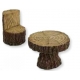 WOODEN TABLE W/CHAIR 