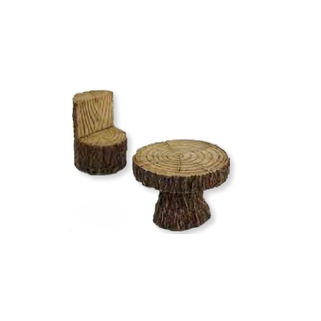 WOODEN TABLE W/CHAIR 