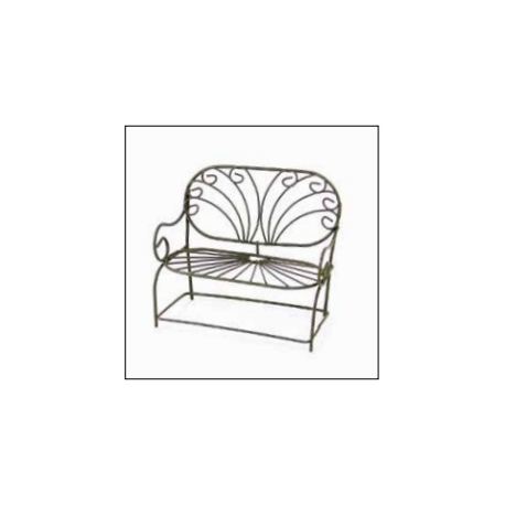 DECORATIVE BENCH - BROWN 