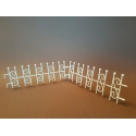 2 PIECES OF METAL FENCE - WHITE 