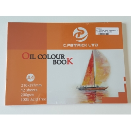 A4 OIL COLOR PAD 200GRMS, 12 SHEETS 