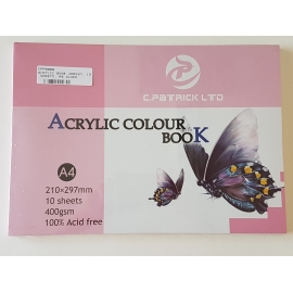 A4 ACRYLIC BOOK 400GSM, 10 SHEETS