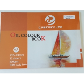 A3 OIL COLOR PAD 200GRMS, 12 SHEETS 