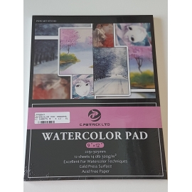 A4 WATERCOLOR PAD 300GRMS, 12 SHEETS 