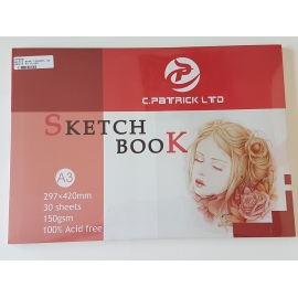 A3 SKETCH BOOK 150GRMS, 30 SHEETS 