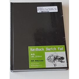 A5 HARDBACK LEATHER COVER SKETCH PAD 98GRMS, 80 SHEETS 