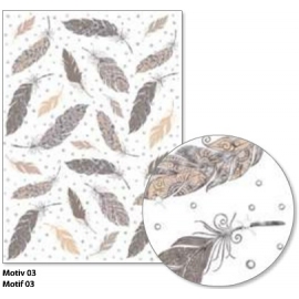 A4 FANCY CARDBOARD 200G - FEATHERS 