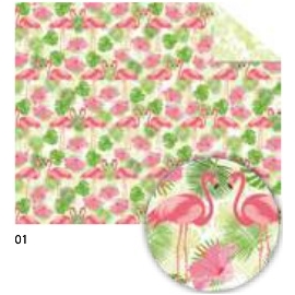 A4 TROPICAL CARDBOARD 300G - FLAMINGOS 
