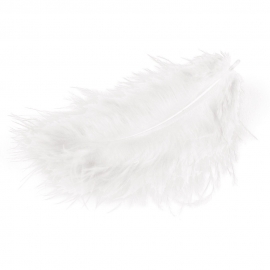 MARABOU FEATHERS - WHITE 