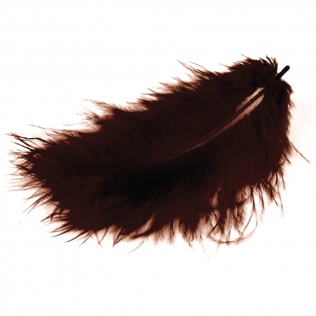 MARABOU FEATHERS - BROWN
