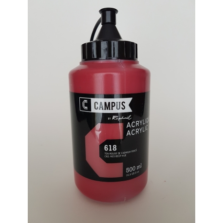 CAMPUS ACRYLIC 500ML - CADMIUM RED DEEP HUE 