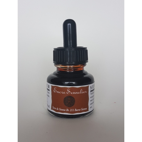 SENNELIER INK 30ML - BURNT SIENNA