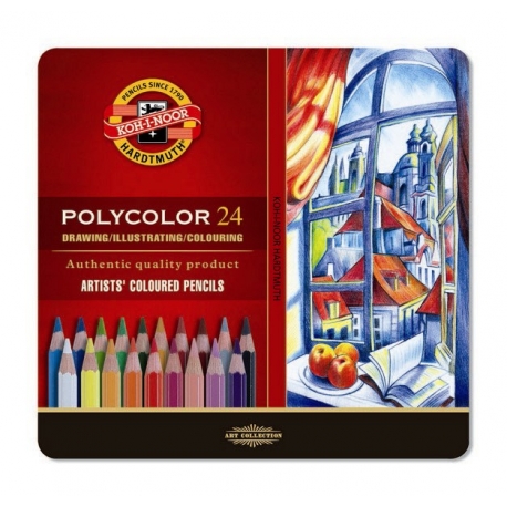 POLYCOLOR - SET OF ARTISTS COLOURED PENCILS - X24